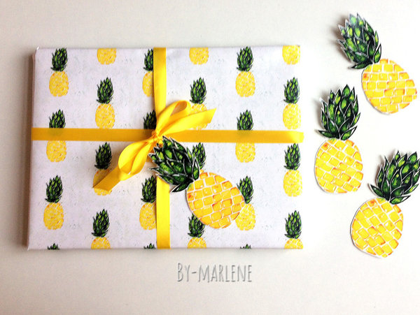 Geschenkpapier Ananas