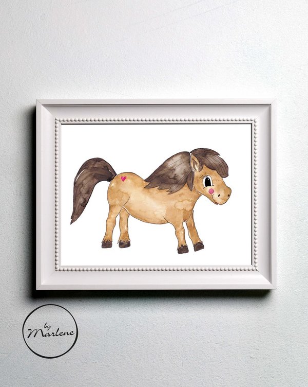 Poster Pferd für das Kinderzimmer