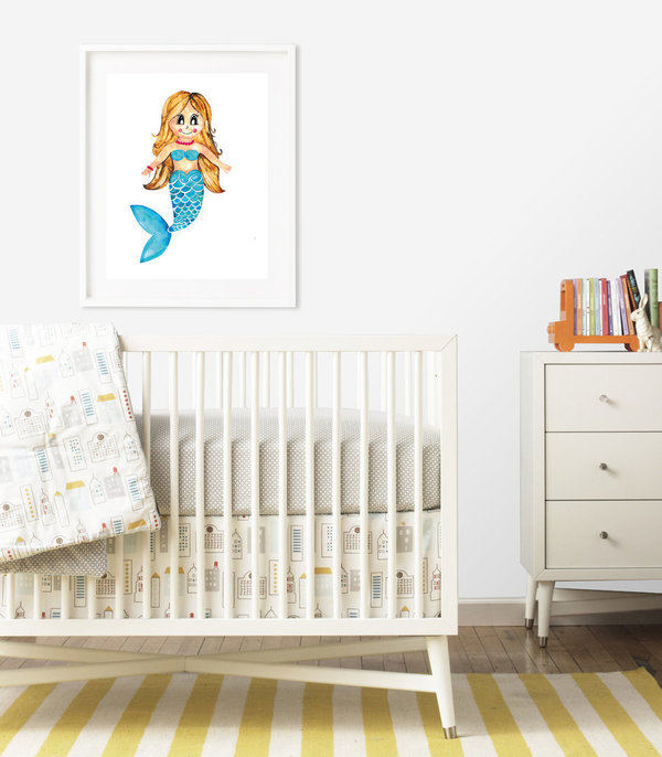 Kinderzimmer Poster Meerjungfrau